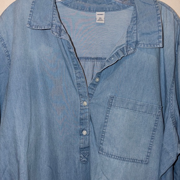 Old Navy Sky Blue Denim Shirt Dress Jean Dress - Picture 5 of 6